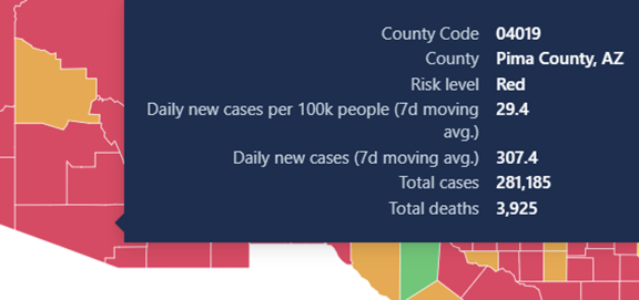 Pima County Case Count