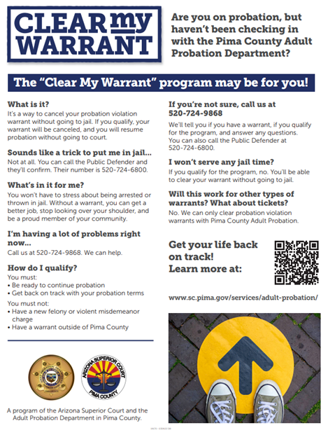 Clear My Warrant flyer