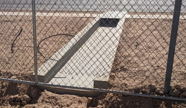 Scupper install closeup at Gunny Barreras Park