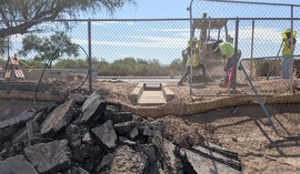 Scupper install at Gunny Barreras Park