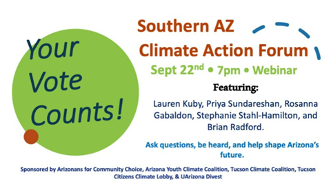 The Southern Arizona Climate Action Forum Flyer