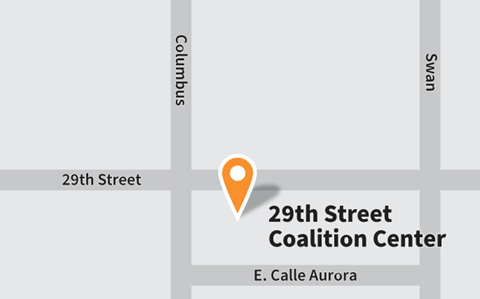 Picture shows map of 29th St Coalition Center