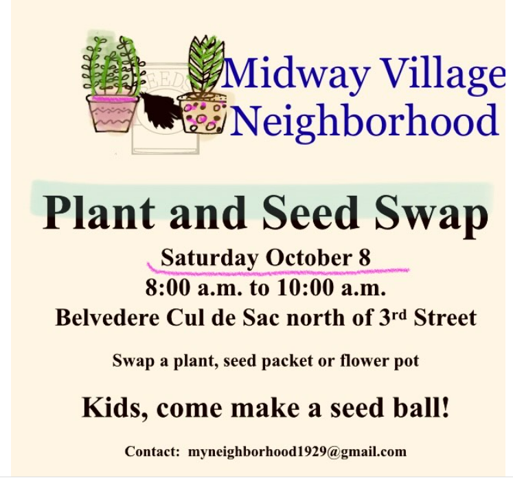 Midway Village neighborhood event flyer