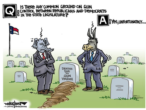 Picture of gun violence cartoon