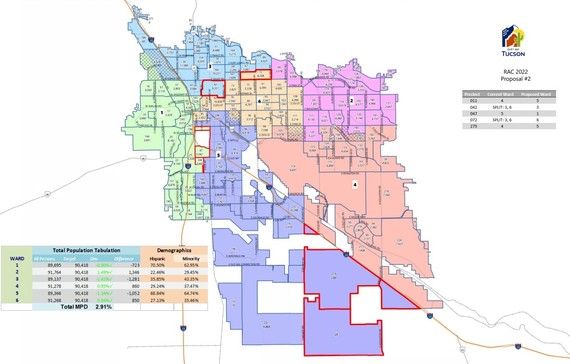 Map of Redistricting Proposal Option 2 