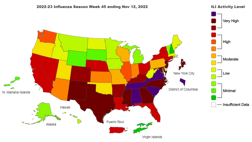 National Flu Activity Map