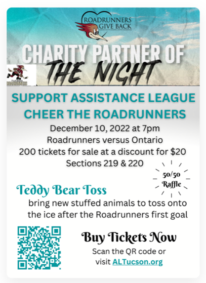 Flyer of the Roadrunners Give Back Game