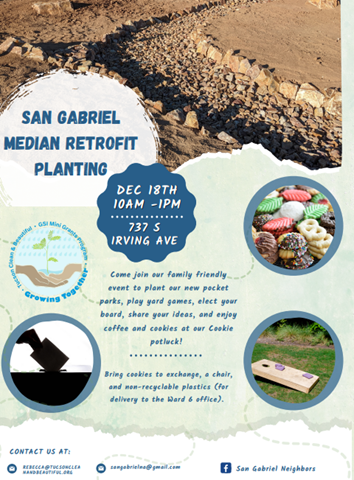 Flyer of San Gabriel Neighborhood Median retrofit planting