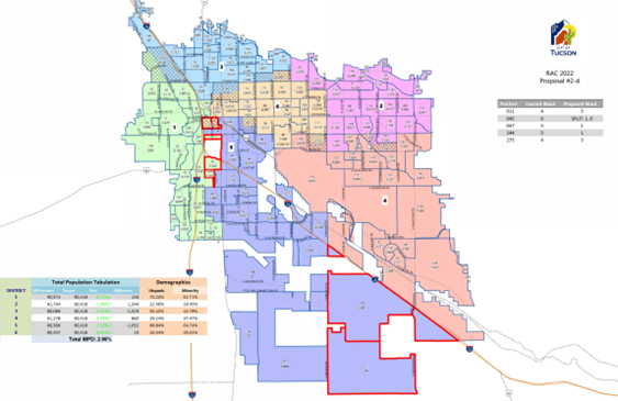 Redistricting Map of Proposal #2-D