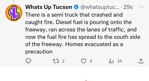 Whats Up Tucson Update on Semi Truck that crashed 