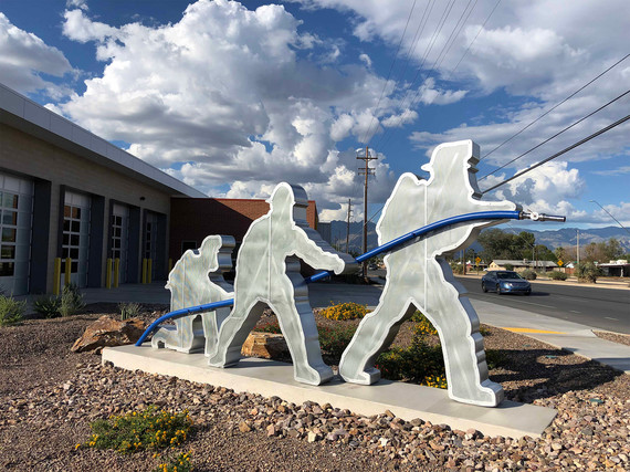 Fire Station 9 sculpture