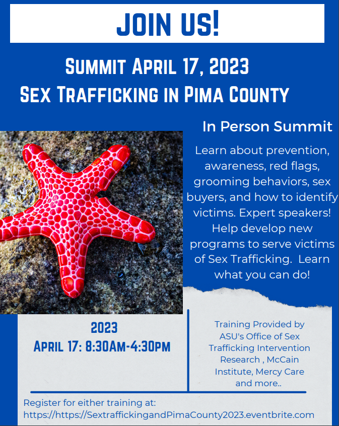 Sex Trafficking Pima County Event Flyer 2023