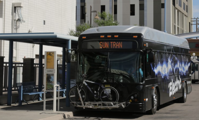 Picture of Sun Tran bus stops in the bus station