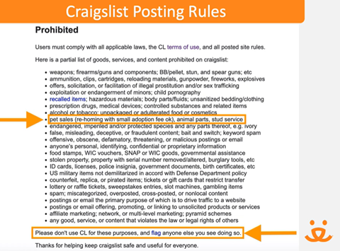 List of Rules for Craiglist
