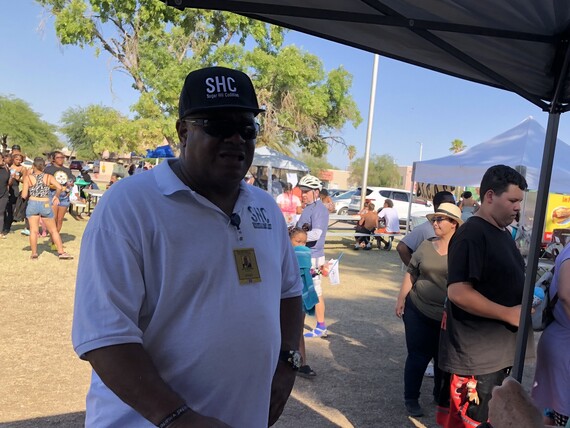 Kevin Woodard at the Ward 3 booth