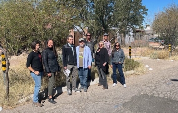 Xochitl Coronado Vargas at work with her team