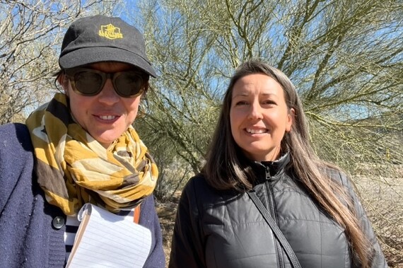 Marlene and Xochitl on a greenway tour last year.