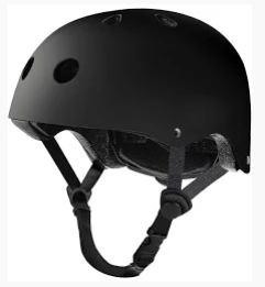 Hard-shell black helmet