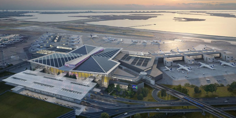 Picture of proposed solar microgrid in  JFK International Airport in New York 