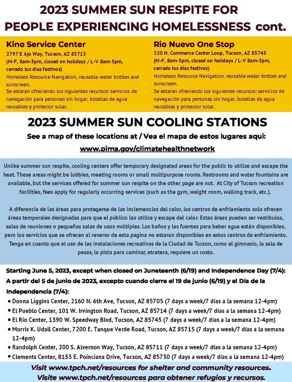 Flyer: Summer respite information part 2