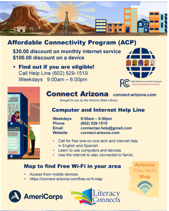 Flyer for Connect Arizona Program