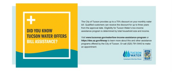 Graphic for Tucson Water assistance Program