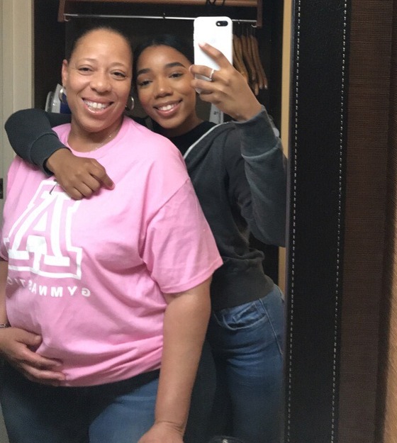 Photo of Amirah and her mom.