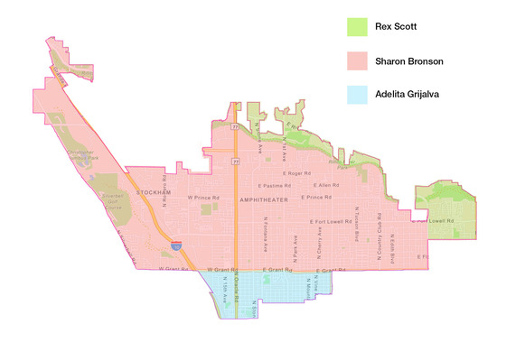 Map of ward 3 and its board of supervisors in the district