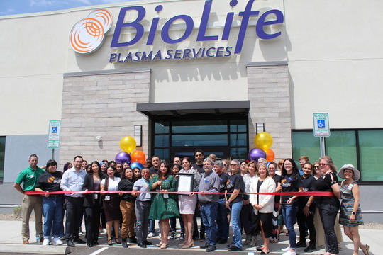 Photo Of Council Member Dahl at a ribbon cutting ceremony for BioLife Plasma.