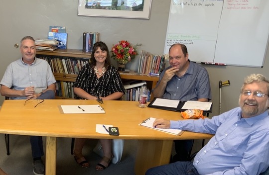 Phot of Council Member Dahl meeting with Mike Rankin