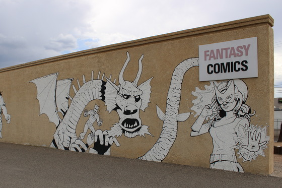 Photo of Fantasy Comics Mural.