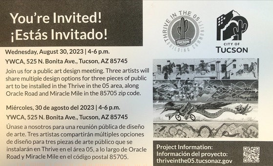 Flyer for a public art design meeting