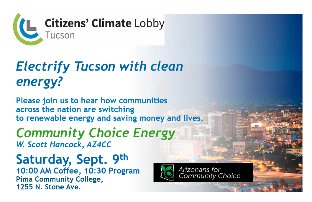 Citizens' Climate Lobby Tucson Event Information