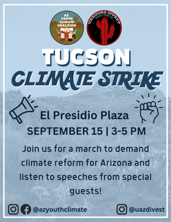 Flyer for Climate strike on september 15