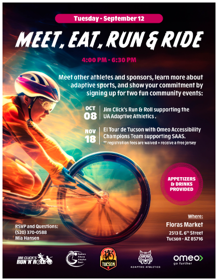 Meet, Eat, Run & Ride flyer