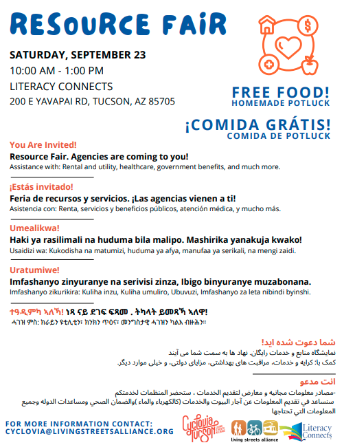 Flyer of the Resource Fair