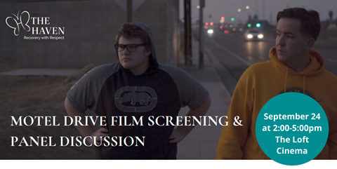 Motel Drive Film Screening and Panel Discussion Flyer 