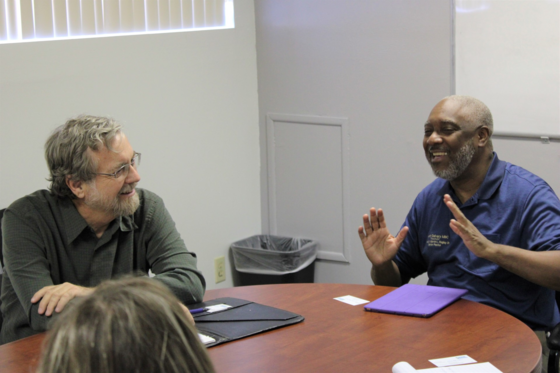 Photo of Council Member Dahl and Senior Pastor Dr. Marvin Hugley.