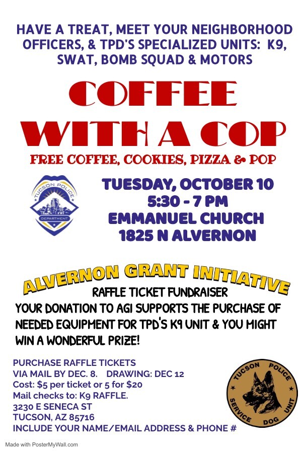 Flier for Coffee with a cop.