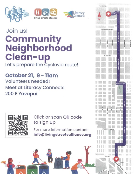 Flyer for Living streets alliance Community Neighborhood Clean-up