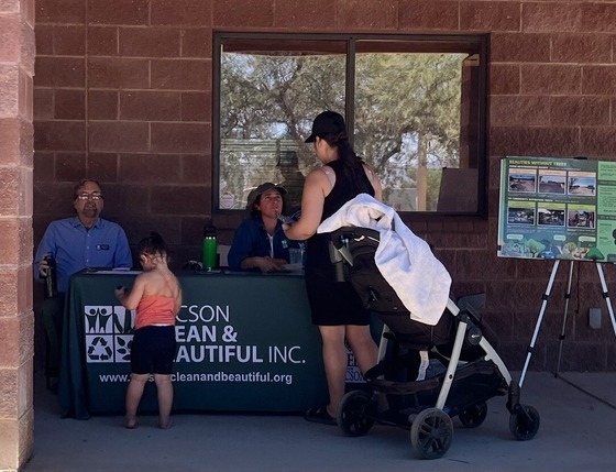 Photo of Council Member Dahl at the Balboa Heights resource fair.