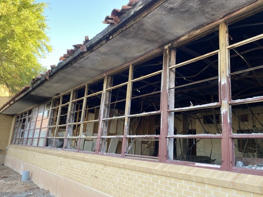 Image of burned Salpointe Catholic High School building
