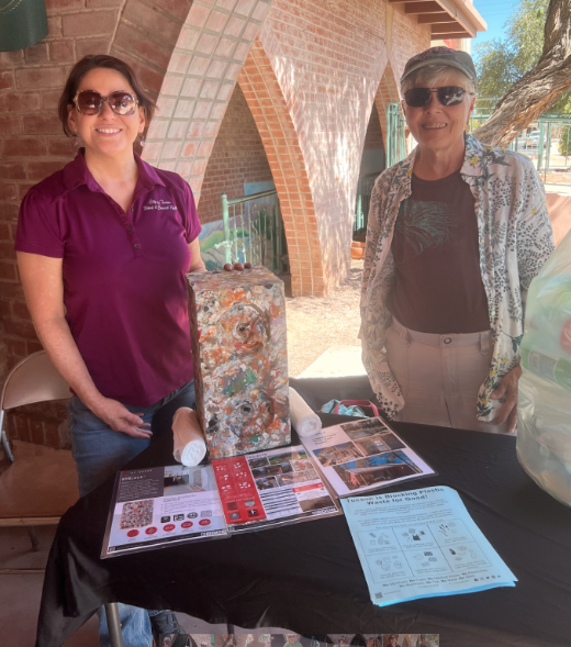 Diana Amado, Ward 6 council aide and another attendee had a table providing information on Plastic Recycling at the Grace St. Paul's Creation Care