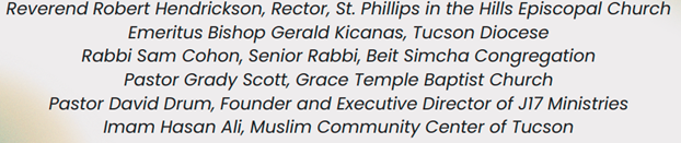 List of confirmed speakers at the event