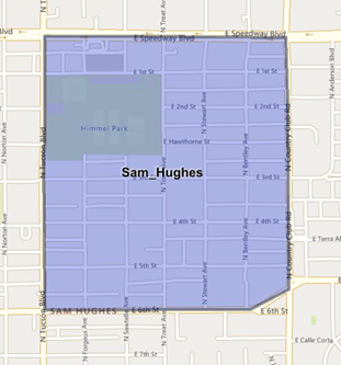 San Hughes Neighborhood Map