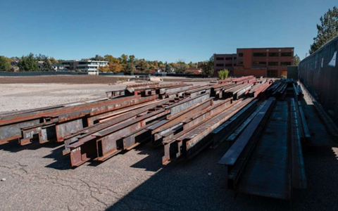 photo of some of the deconstructed material Durango got from a 250,000 square foot hospital