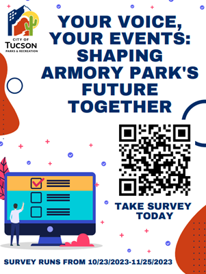 Armory Park flyer announcing the survey