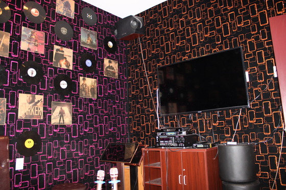 Photo of the Interior of one of the karaoke rooms at Voice KTV.