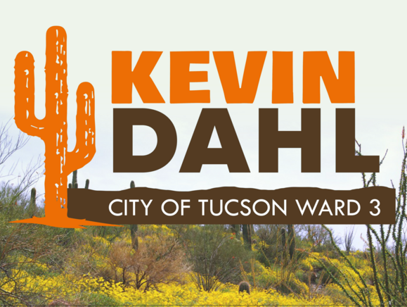 Kevin Dahl logo with Sonoran desert background