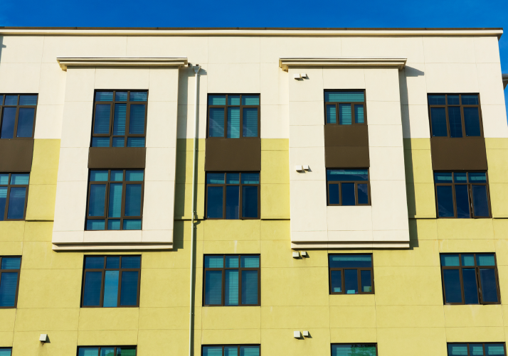 Green apartment building